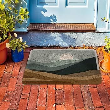 Amazon.com : Welcome Door Mat Abstract Mountain Sunset Landscape Amazon.com : Welcome Door Mat Abstract Mountain Sunset Landscape